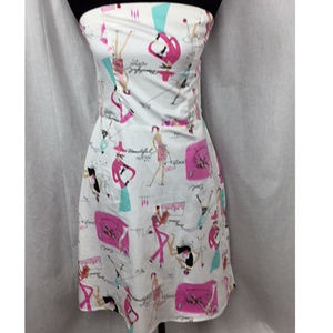 Strapless Rockabilly Diva Dress Cool Graphics 9/10